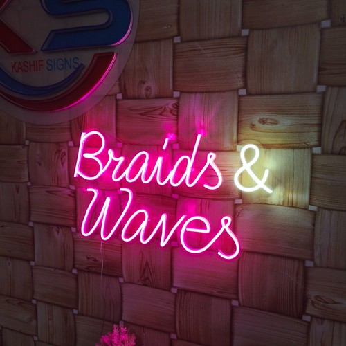 Braids waves neon - &, for