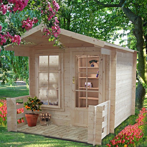 Log cabin garden room office - log,