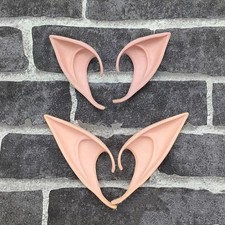 Pair Elf Ears Rubber Latex Prosthetic Tips Angel Pixie Fairy Adult Kid Cosplay