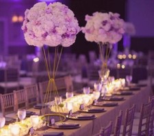 Wedding Metal Flower Stand Pedestal Centrepiece Plinth Decor Gold /50.cm