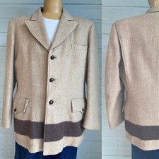 Vintage 1950s Lasso Westernwear Ranch Rockabilly Blanket Style Wool Jacket Coat