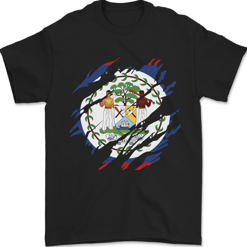 Torn belize flag - belizean, day