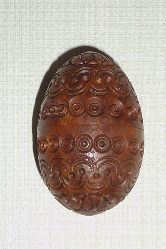 Antique carved corozo nut - corozo,