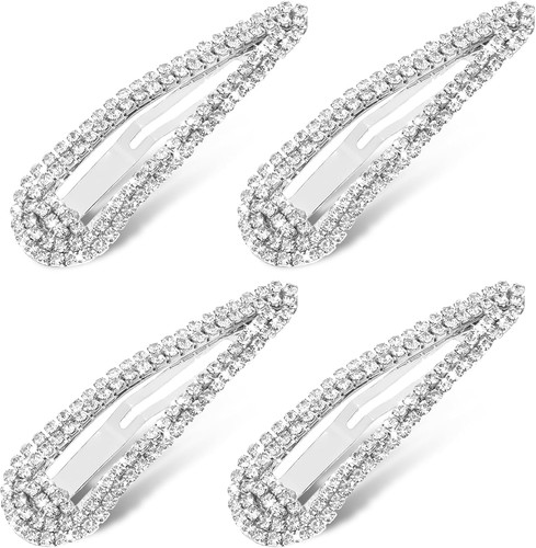 4pcs diamante hair clips for - 4pcs,