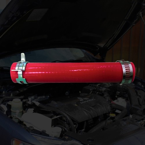 Red intake clean air duct - intake, pipe