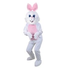 White Bunny Rabbit Mascot Fancy Dress Costume Outfit Easter Adult Plush Unisex