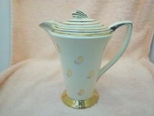 WADE / WADEHEATH GOLD LEAF DESIGN COFFEE POT 1937-c1938 (PM/B24)