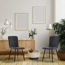 Set of 4 Grey Modern Boucle