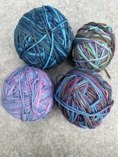 Cotton Mix Crepe Type DK Yarn, Blue, Purple & Pink Mix, Knitting or Crochet