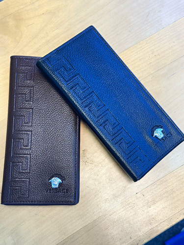 Versace leather bifold - versace,