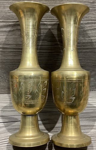Vintage brass vase - brass, india