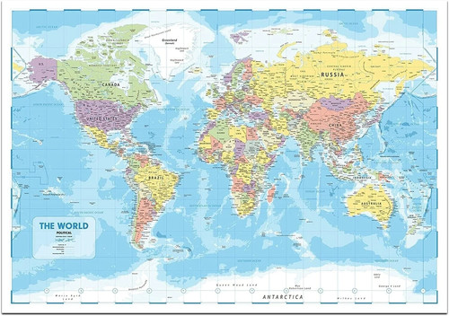 World map poster large wall - world,