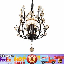 Vintage 3 Light Small Crystal