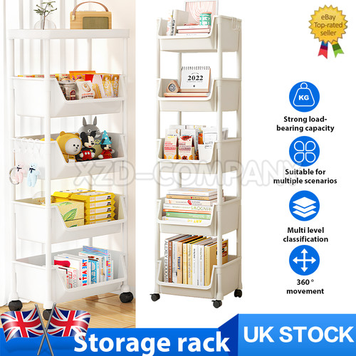 White storage trolley cart - white,