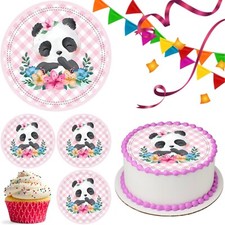 Panda Animal Cake Topper Party