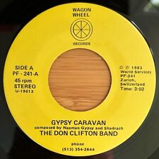 Rare 1983 Rock 45 DON CLIFTON BAND Gypsy Caravan, Private Press, Translucent, NM