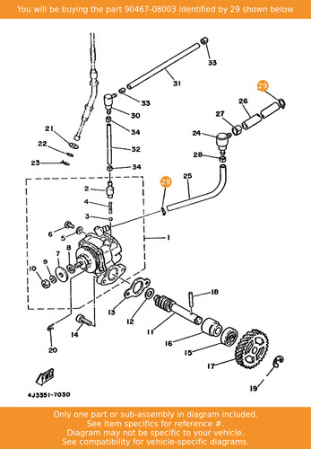 Yamaha clip 90467 08003 - yamaha, clip,