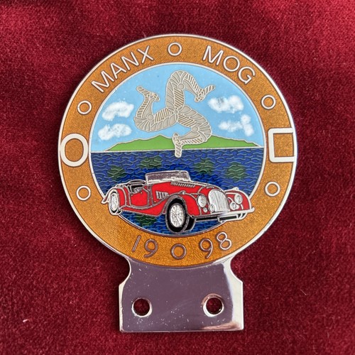 Morgan car badge manx mog - car, 1998