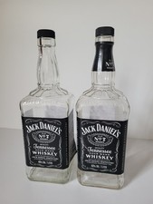 3 X JACK DANIELS EMPTY BOTTLES 1 Litre ( OLD TIME ) 