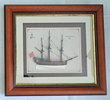 Captain Cook's HMS Endeavour beautiful 'Half Hull' model by Brian Martin