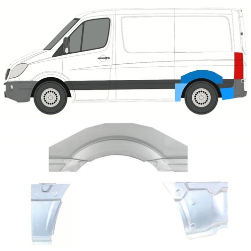Rear wing repair panel for