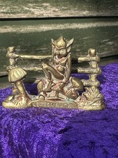 Brass Pixie Letter Rack Toadstool Fence Design Desk Organiser