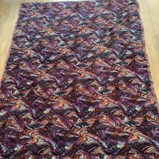 FUTON COMPANY THROW 86” x 64” Cotton Quilted Blanket Abstract Ethnic