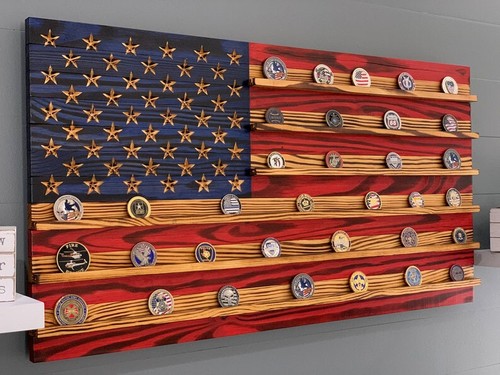 Challenge coin display rack - challenge,