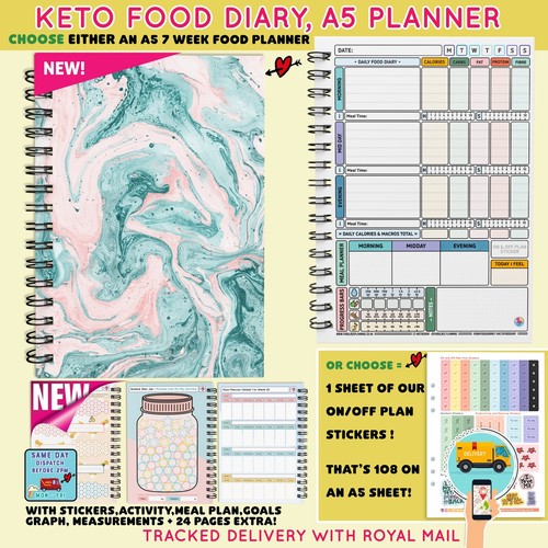 Keto food diary organiser - food,