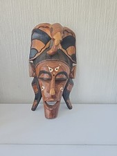 Hand-Carved Wooden Tribal Mask