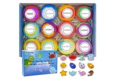 12Pcs, Bath Bomb ,Gift Set,With Surprise, Toys Inside, Bath Bombs for Kids