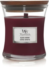 WoodWick Medium Scented Candle Black Cherry Burn Time: Up to 60 Hours For Home