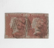 Pair imperf penny reds 4 - pair,