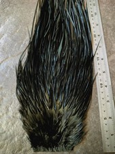 Jet Black Grade A Genetic Cock Saddle - Irish Nymphs Wet Fly Tying Materials