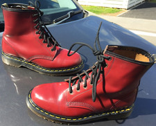 Dr Martens 1460 cherry red leather boots UK 9 EU 43 Made in England