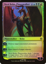 1x FOIL NICOL BOLAS, PLANESWALKER - Duel Deck - MTG - NM - Magic the Gathering