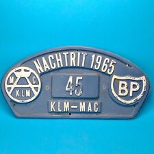 1960s NACHTRIT 1965 german Triumph Motor Event Plastic Sign For Grill Vintage