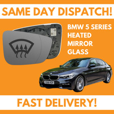 BMW 5 Series G30 2016-2025 Heated Door Wing Mirror Glass UK Right Drivers Side