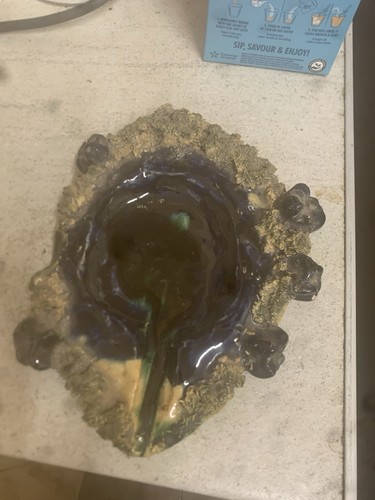 Ornamental ashtray stone lava - ashtray, /lava