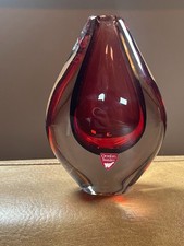 Orrefors glass "Sommerso" vase