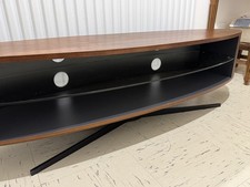 Techlink EL140WSG Ellipse TV Stand Up To 70" TV Walnut Satin Grey