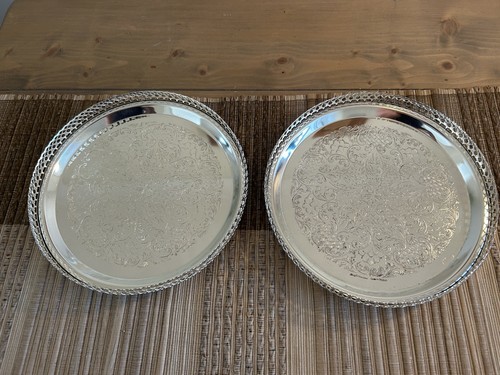 Pair vintage silver plated - pair,
