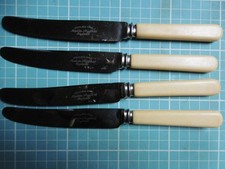 4 X VINTAGE FAUX BONE HANDLED
