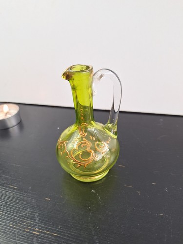Vintage hand blown green - vintage,