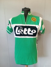 Cycling Vintage  Jersey Bike Lotto Exlan Team 80’s Retro Wool Green Campitello