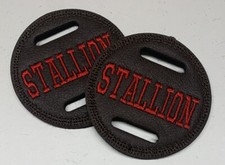 1 X 6cm Dark brown LEATHER Stallion Bridle Disc Mini Pony Shetland Falabella