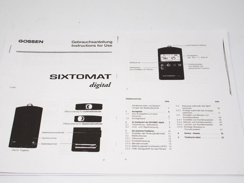 Gossen sixtomat digital - sixtomat,