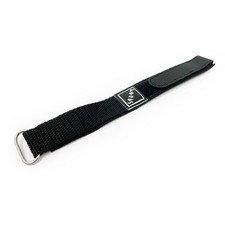 Woven Nylon Watch Strap Sport Band Black One-Piece 14mm 16mm 18mm 20mm Width