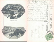 Bradford on Avon town view EA Wilkinson Co 1906 postmark Cities Towns Landscapes