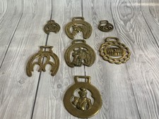 Lot of 7 Vintage Horse Brass